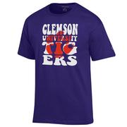  Clemson Champion Women's Team Stack Over Logo Tee