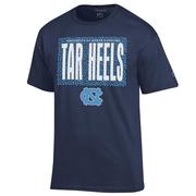  Unc Champion Women's Rectangle Over Print Tee