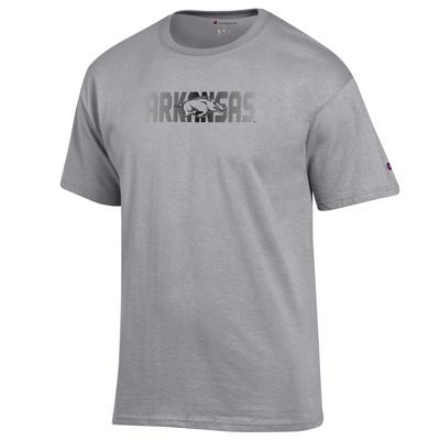 Arkansas Champion Straight Tonal Wordmark Tee