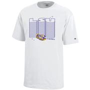  Lsu Champion Youth Wordmark Repeat Tee