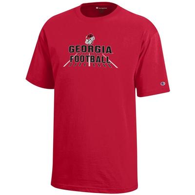 Georgia Champion YOUTH Wordmark Football Field Tee