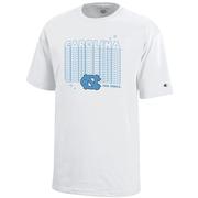  Unc Champion Youth Wordmark Repeat Tee