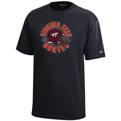 Virginia Tech Champion YOUTH Circle Helmet Tee