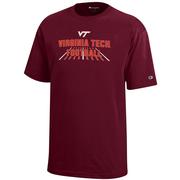  Virginia Tech Champion Youth Wordmark Football Field Tee