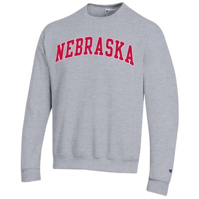 Nebraska Champion Arch Crew HTHR_GREY