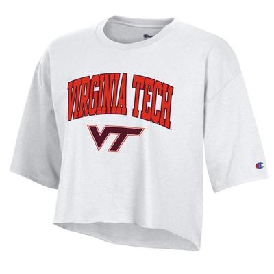 Virginia Tech Champion Women's Giant Arch Boyfriend Cropped Tee