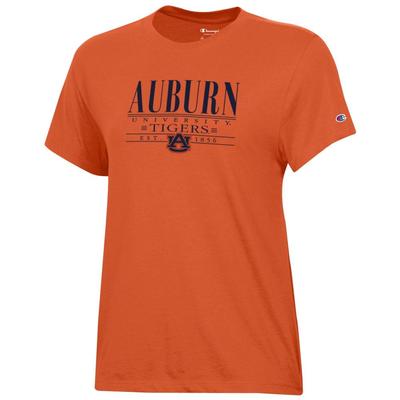 Auburn Champion Women's Bar Stack Core Tee