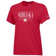  Nebraska Champion Women's Bar Stack Core Tee