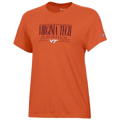 Virginia Tech Champion Women's Bar Stack Core Tee