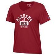  Alabama Champion Women's Arch Logo City Core V- Neck