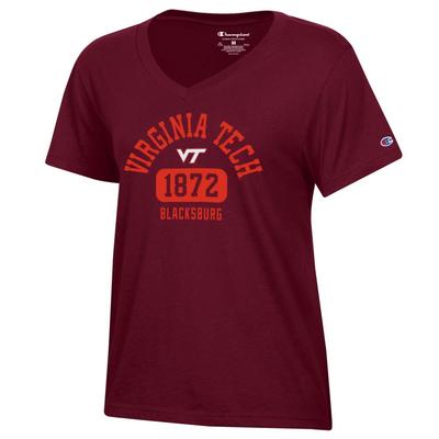 Virginia Tech Champion Women's Arch Logo City Core V-Neck