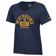  West Virginia Champion Women's Arch Logo City Core V- Neck