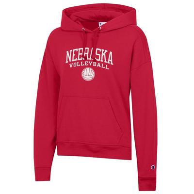 Nebraska Champion Women's Arch Volleyball Powerblend Hoodie