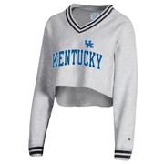  Kentucky Champion Women's Reverse Weave Higher Ed Cropped V- Neck