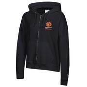  Clemson Champion Women's Logo Line Script Powerblend Full Zip