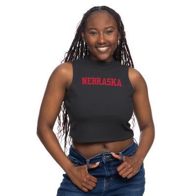 Nebraska Zoozatz Mock Neck Ribbed Tank Top