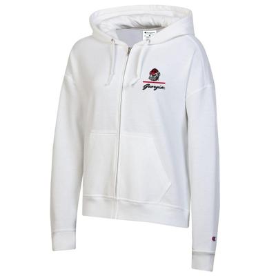 Georgia Champion Women's Logo Line Script Powerblend Full Zip