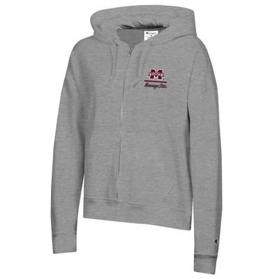 Mississippi State Champion Women's Logo Line Script Powerblend Full Zip