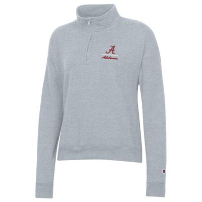 Alabama Champion Women's Logo Line Script Powerblend 1/4 Zip