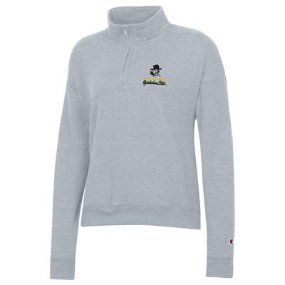 App State Champion Women's Logo Line Script Powerblend 1/4 Zip