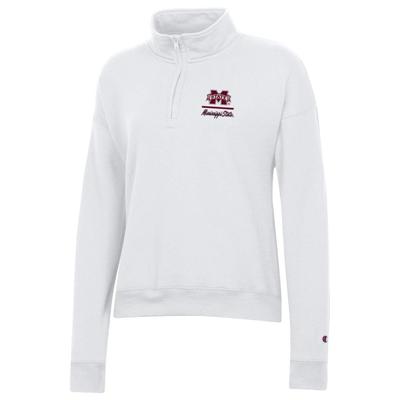 Mississippi State Champion Women's Logo Line Script Powerblend 1/4 Zip