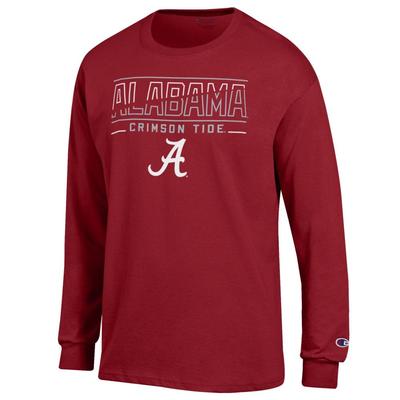 Alabama Champion Split Color Straight Long Sleeve Tee