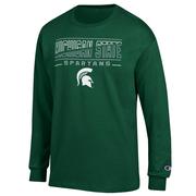  Michigan State Champion Split Color Straight Long Sleeve Tee