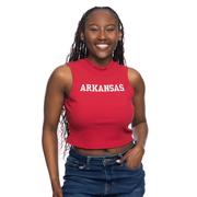  Arkansas Zoozatz Mock Neck Ribbed Tank Top