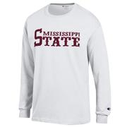  Mississippi State Champion Baseball Font Long Sleeve Tee