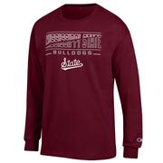  Mississippi State Champion Split Color Straight Long Sleeve Tee