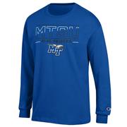  Mtsu Champion Split Color Straight Long Sleeve Tee