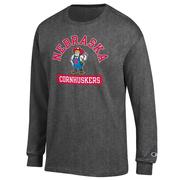  Nebraska Champion Arch Logo Pill Long Sleeve Tee