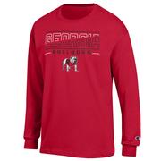  Georgia Champion Split Color Straight Long Sleeve Tee