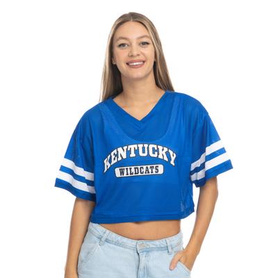 Kentucky Zoozatz V-Neck Mesh Football Tee