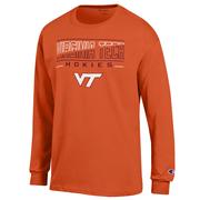  Virginia Tech Champion Split Color Straight Long Sleeve Tee