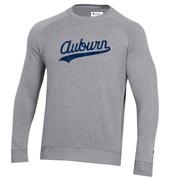  Auburn Champion Vault Script Triumph Fleece Raglan Crew