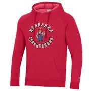  Nebraska Champion Vault Triumph Fleece Raglan Hoodie