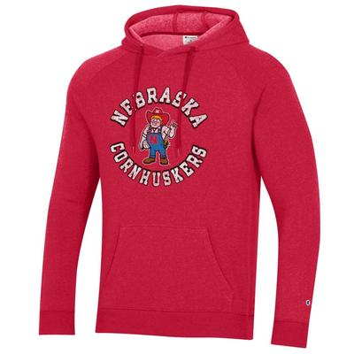 Nebraska Champion Vault Triumph Fleece Raglan Hoodie