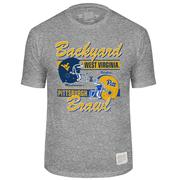  West Virginia Retro Brand Backyard Brawl Helmets Tee