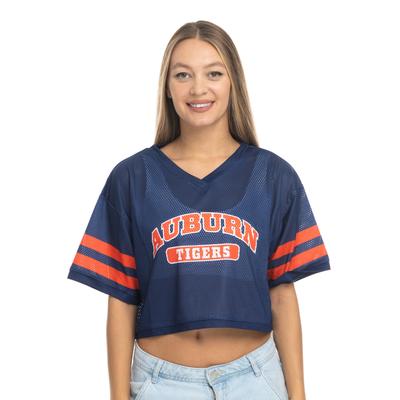 Auburn Zoozatz V-Neck Mesh Football Tee