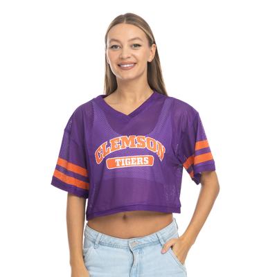 Clemson Zoozatz V-Neck Mesh Football Tee