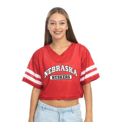 Nebraska Zoozatz V-Neck Mesh Football Tee