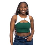  Michigan State Zoozatz Peek- A- Boo Sports Bra