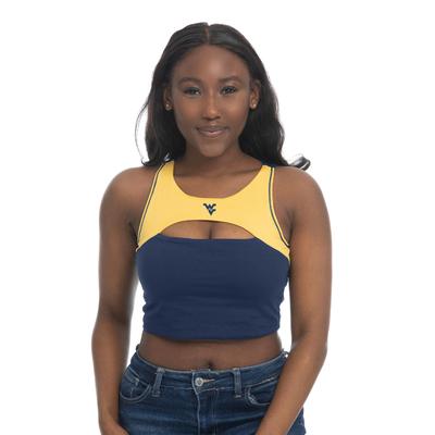 West Virginia Zoozatz Peek-a-Boo Sports Bra