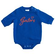  Florida Zoozatz Infant Script Heart Fleece Onesie