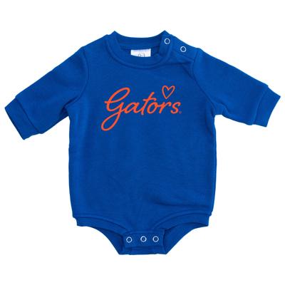 Florida Zoozatz Infant Script Heart Fleece Onesie