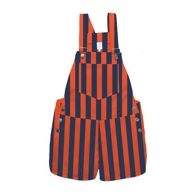 Navy and Orange Women's Team Overall Shorts