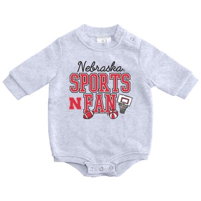 Nebraska Zoozatz Infant Sports Fan Fleece Onesie