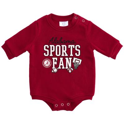 Alabama Zoozatz Infant Sports Fan Fleece Onesie