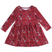  Arkansas Zoozatz Toddler Sports Long Sleeve Dress